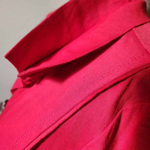 Elie Tahari Linen/Cotton Long Sleeved Dress Size 6 - Picture 3 of 7